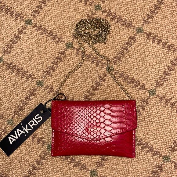 Ava And Kris red snake mini purse NWT - Picture 1 of 5